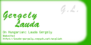 gergely lauda business card